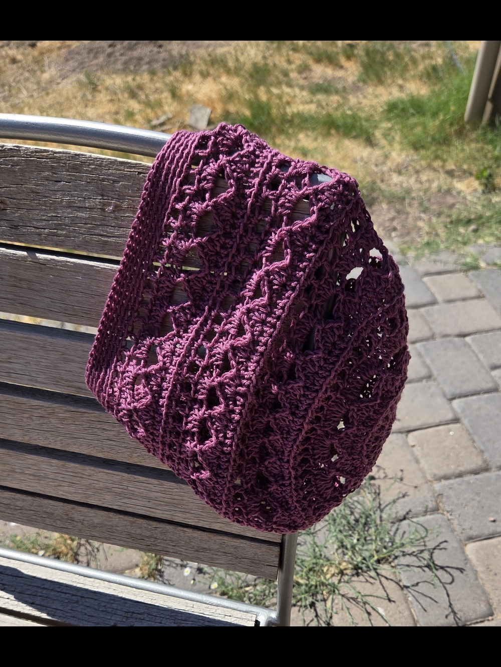 Artisan Handmade Extra-Lightweight Cotton Blend Crochet Lacey Boho Slouch Beanie - Picture 9 of 9